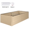 thumbnail image 5 of Noble House Raised Garden Bed, Galvanized Planter Box Stand Outdoor,Beige, 5 of 5