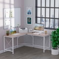 thumbnail image 1 of L Shaped Modern Minimalist Style Computer Desk, Study Desk Suitable for Home Office, 1 of 8