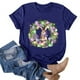 thumbnail image 1 of Pntutb Mujeres Casual Carta Impresión Mangas Cortas O-Cuello Camiseta Suelta Blusa tops Pntutb Pntutb-3218, 1 of 5