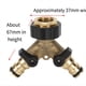thumbnail image 2 of Divisor de Manguera de Jardín de Plástico y Latón de 4 Vías, 1 Pieza, 3/4 Pulgadas, Conector de Riego Tipo y, Distribuidor para Adaptador de Grifo Exterior., 2 of 6