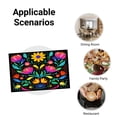 thumbnail image 5 of Amarainy Colorful Floral Embroidery Design Linen Table Mats Set of 4 for Home Kitchen Table Decor 12x18 inch, 5 of 5