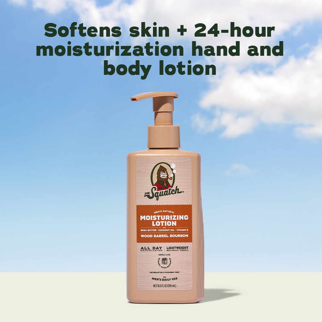 Dr. Squatch Men's Natural Lotion, Wood Barrel Bourbon, 10 oz photo 8
