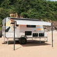 thumbnail image 4 of ALEKO Retractable RV Awning 10X8 ft Patio Camping Waterproof Vinyl Canopy Black, 4 of 14