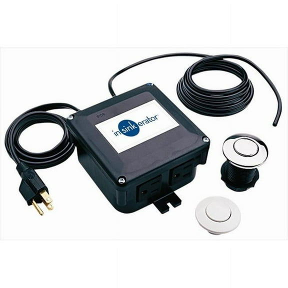In-Sink-Erator STS-OO SinkTop Switch Dual Outlet for Disposers - Chrome & White Buttons included
