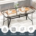 thumbnail image 5 of Arlopu 7 Pieces Patio Furniture Set, Outdoor Dining Table & 6 Textilene Chairs for Garden Backyard, Gray, 5 of 11