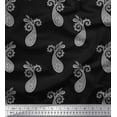 thumbnail image 1 of Soimoi Black Rayon Fabric Floral & Paisley Fabric Prints By Yard 42 Inch Wide, 1 of 3
