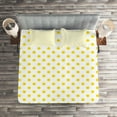 thumbnail image 2 of Ambesonne Retro Quilted Coverlet 3 Pcs, Picnic Yellow Spots, King Size, Yellow and White, 2 of 2