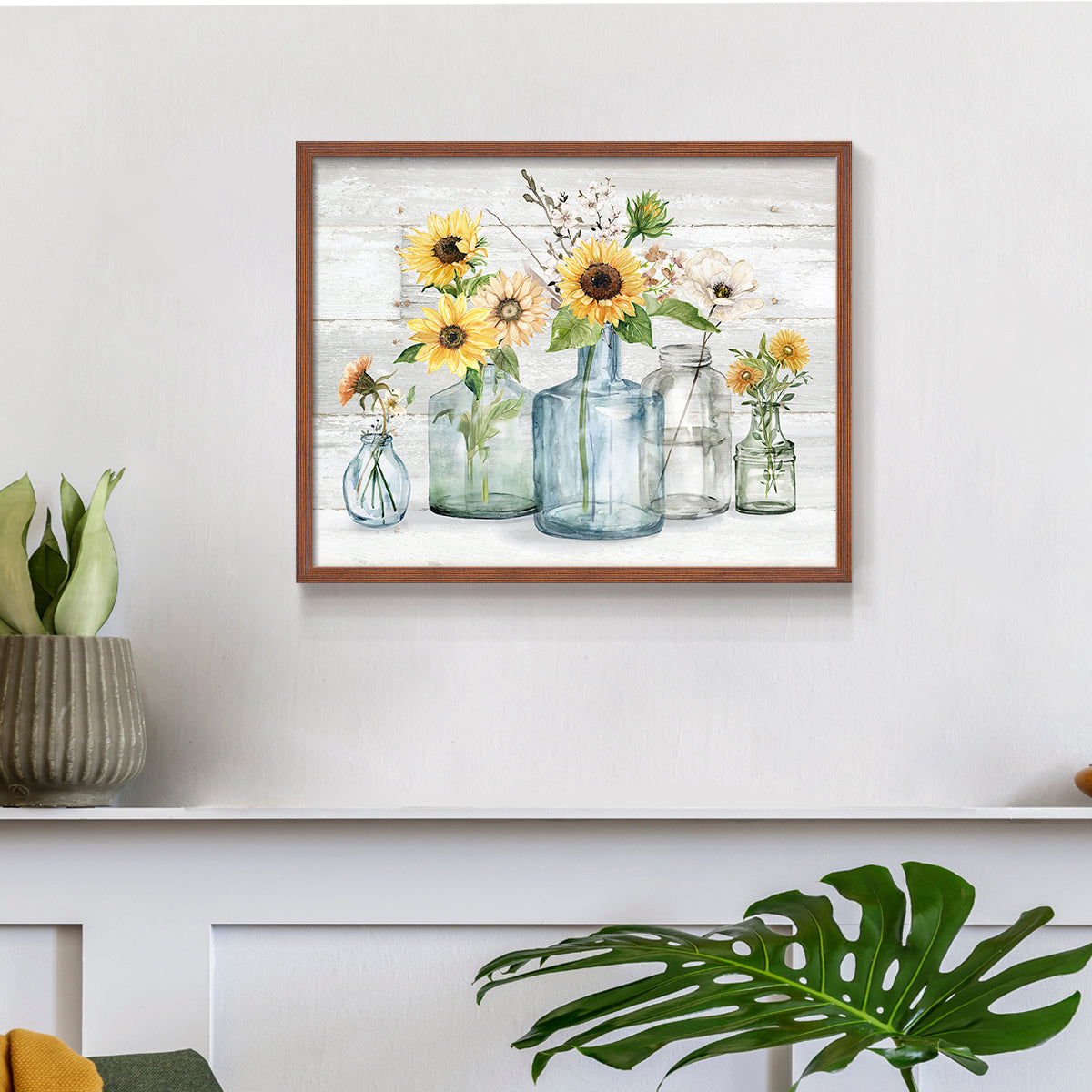 Sunflower Extravaganza by Carol Robinson - Restickable Framed Giclée Print