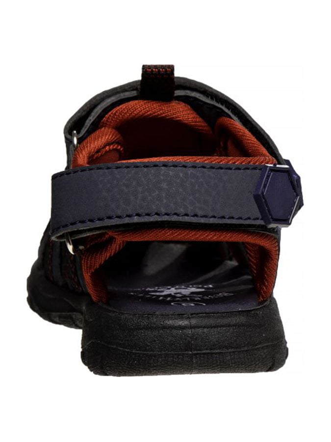 Beverly Hills Polo Club Boys Fisherman-Style Sport Sandals (Little Kid Sizes) - Navy/Red, 11