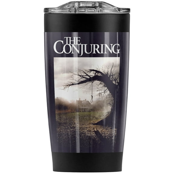 The Conjuring Poster Stainless Steel Tumbler 20 oz Coffee Travel Mug/Cup, Vacuum Insulated & Double Wall with Leakproof Sliding Lid | Great for Hot Drinks and Cold Beverages