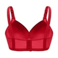 thumbnail image 7 of Penkiiy Women Bras Woman's Fashion Bowknot Printing Comfortable Hollow Out Bra Underwear No Rims Red Bras, 7 of 7