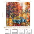 thumbnail image 2 of Fall Shower Curtain, Fall Blue Truck Shower Curtain for Bathroom, Fall Pumpkins Gnomes with Autumn Maple Leaves Rustic Waterproof Fabric Bath Curtain with Hooks for Home Decorations, 72x72 Inches, 2 of 5