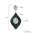 thumbnail image 4 of Ethiopian Welo Opal and Black Spinel Earrings Black Rhodium Sterling Silver, 4 of 4