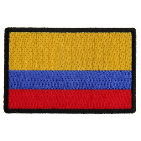 Patch, Embroidered Patch (Iron-On or Sew-On), Columbian Colombia Flag Patch, 3" x 2"