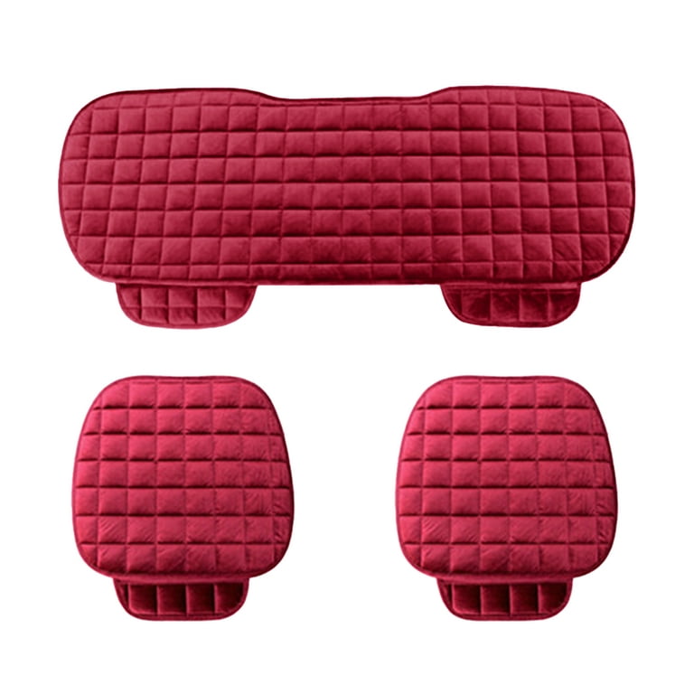 Doolland Winter Front and Rear Car Seat Cushion Nonslip Car Interior Seat  Cover Pad Mat Fit for Auto Vehicle 