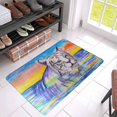 thumbnail image 3 of MKHERT White Tiger Animal with Colorful Sea Background Doormat Rug Home Decor Floor Mat Bath Mat 30x18 inch, 3 of 3
