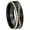 Black And Gold Step Edge, variant on Baseball Concave Black Tungsten Men Ring 10MM