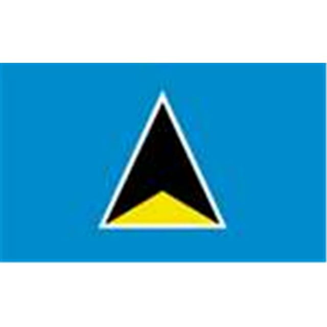 Annin Flagmakers 197222 Drapeau Nyl-Glo St. Lucia 2 Pi X 3 Pi