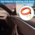 thumbnail image 2 of Cuerda de luz LED EL de 1m Unique Bargains, tira de luz de neón flexible para iluminación interior de automóviles, decoración de automóviles USB (5V) Naranja, 2 of 7