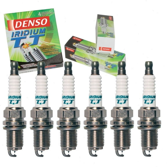 6 pc DENSO Iridium TT Spark Plugs compatible with Hyundai Sonata 2.5L 2.7L 3.3L V6 1999-2010