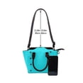 thumbnail image 4 of Lsque Aqua Pattern Leather Rivet Shoulder Bag – Elegant Genuine Leather & Microfiber PU Crossbody with Detachable Adjustable Strap, 4 of 5