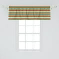 thumbnail image 2 of Ambesonne Chevron Window Valance, Horizontal Zig Zag Stripes in Different Colors Geometric Abstract Waves Pattern, Curtain Valance for Kitchen Bedroom Decor with Rod Pocket, 54" X 18", Multicolor, 2 of 3