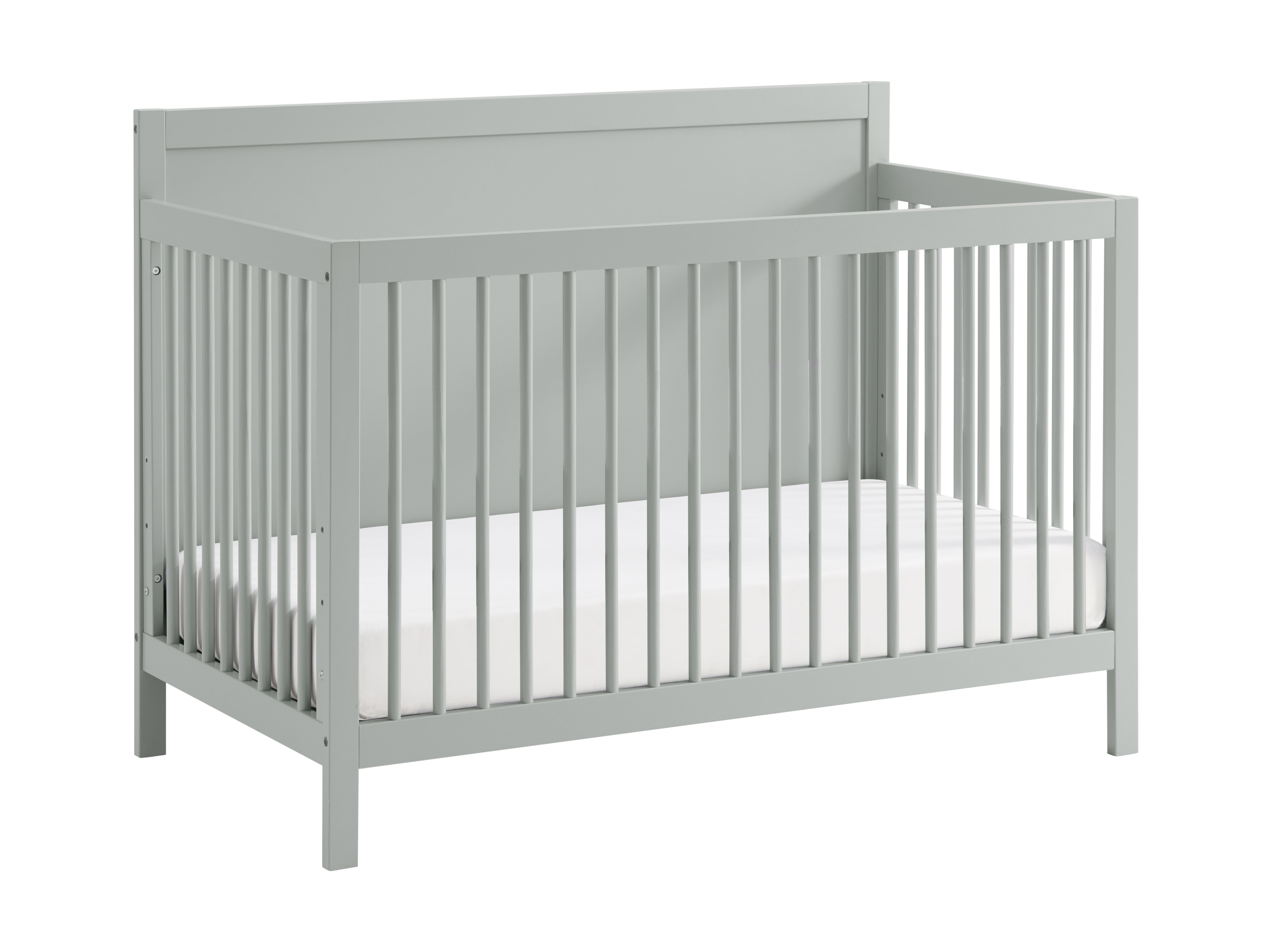 Oxford Baby Essential 4 in 1 Convertible Panel Crib with Round Spindles Gray Walmart