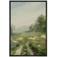 thumbnail image 2 of PixonSign Framed Wall Art Misty Pastel Country Flower Field Floral/Botanical Nature Artwork Rustic Plant Oil Paintings Modern Scenery Canvas Prints Contemporary for Rooms - 16"x24" Black, 2 of 5