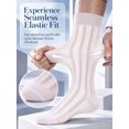 thumbnail image 4 of Deago Mens Silk Socks Sheer Dress Socks Ultra Thin Nylon Business Sox Summer Cool Crew Socks, 4 of 9