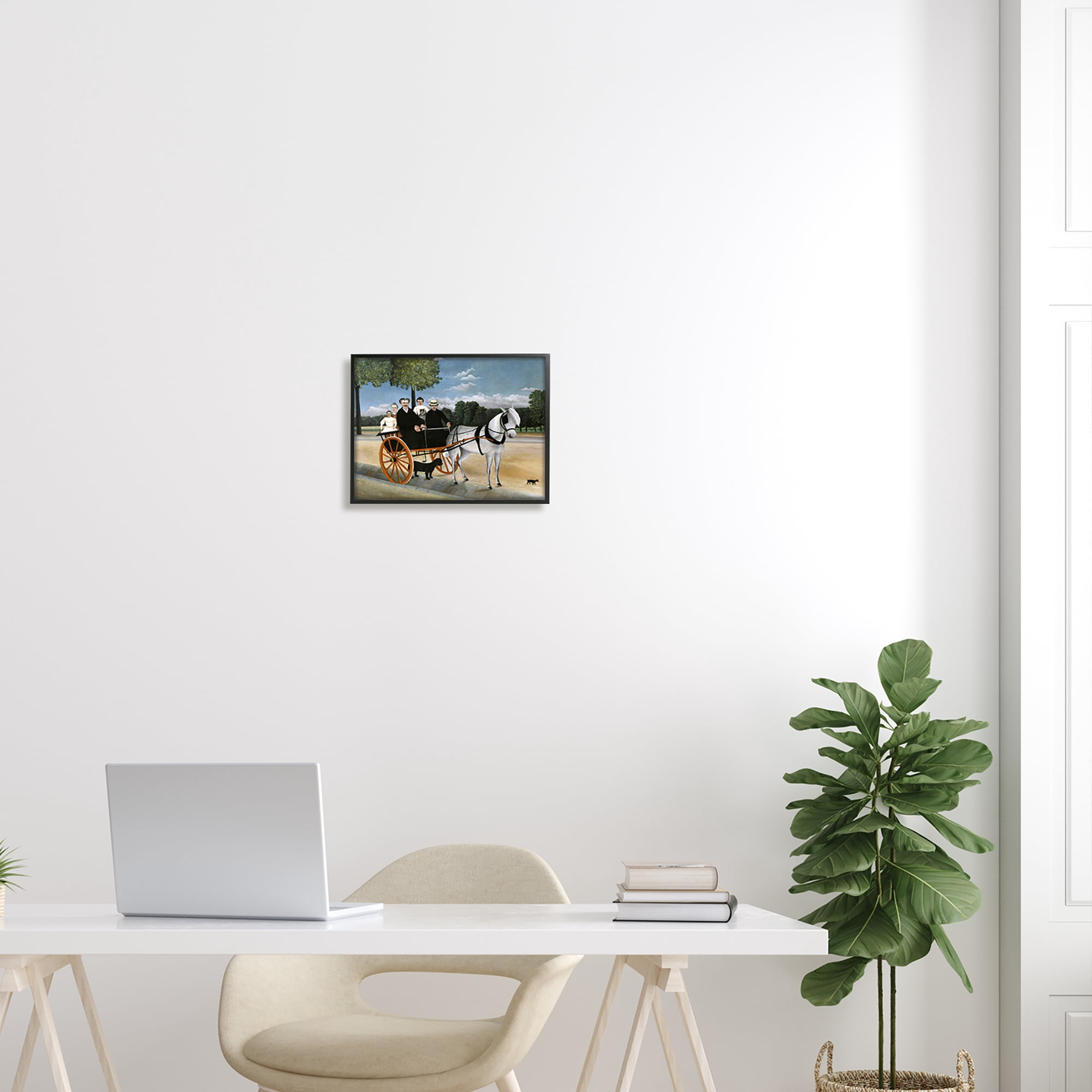 Stupell Industries La Carriole du pere Junier Henri Rousseau Painting Painting Black Framed Art Print Wall Art, Design by one1000paintings