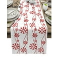 thumbnail image 2 of Christmas Winter Red Snowflakes Table Runner Christmas Cotton Linen Wedding Decoration Tablecloth Home Party Decor, 2 of 4