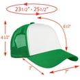 thumbnail image 6 of Falari 5-Panel Mesh Baseball Cap, Trucker Hat, Structured Plain Design, Cotton, Adjustable Size - Kelly Green, 6 of 7