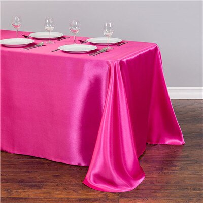 Mantel de satén blanco rectangular, decoración de fiesta de boda, cubierta de mesa de Navidad, manteles para eventos en casa, Decoración de mesa qym unisex