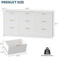 thumbnail image 3 of Historyli Modern Chest of Drawers with Metal Handles,9 Drawer Dresser,Large Capacity & Anti-Tip,Wooden Dressers Closet Storage Organizer for Hallway,White, 3 of 5