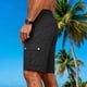 thumbnail image 5 of Ceisia Men's Relaxed Fit Linen-Look Cargo Shorts with Multi-Pocket & Elastic Drawstring Waist Gifts, 5 of 9