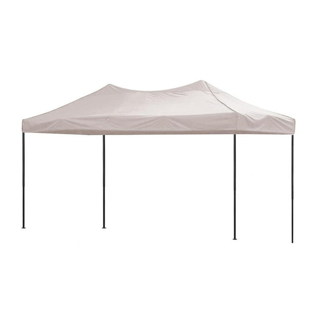 Carpa 3 x 4.5 m Jardimanía, Toldo Antisombra, Acero Reforzado y Lona Resistente, Portátil y Plegable blanco