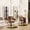 Brown, variant on Baasha Allblack Chair with Adjustable Height and Swivel Function, Ergonomic Stylist Chair with Padded Armrests, Elegant Hair Chairs with Premium Leather Upholstery