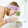 thumbnail image 4 of Diadema de spa para lavarse la cara y correa de muñeca a juego, diadema difusa para el cuidado de la piel para adolescentes y niñas, diadema suave para maquillaje facial para niños, 4 of 5