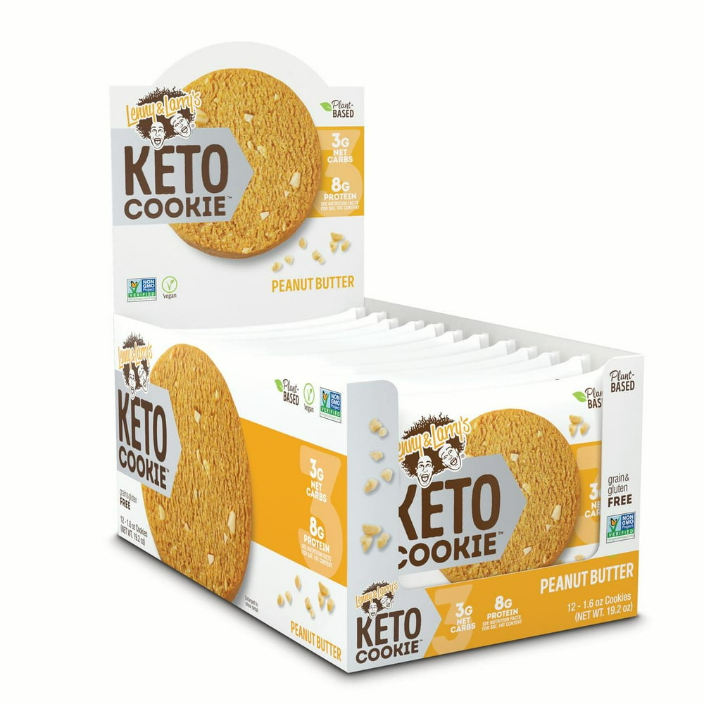 Lenny & Larry's,The Keto Cookie, Peanut Butter, 1.6oz, 12ct, Low Carb