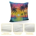 thumbnail image 4 of Summer Seaside Throw Pillow Covers Colorful Tie Dye Sunset Dreamy Pillow Cases for Kids Teens Adults Tropical Coconut Trees Sailboat Wild Seagull Cushion Covers for Chairs RV, 4 of 5