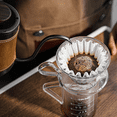 thumbnail image 6 of 1-2 Cup Small Coffee Filters,100 Count Disposable Basket Coffee Filter Paper, Compatible with Kalita Wave Dripper 155 Series, Single Serve Coffee Pot, Pour Over and Drip Coffee Maker, For 1-2 People, 6 of 7