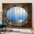 thumbnail image 3 of Matsuzay Cortina de 2 uds con patrón de paisaje, decoraciones impermeables para ventanas, cortina para colgar en la pared, lavable a máquina para sala Sombras de ventana L Matsuzay HA010888-03, 3 of 6