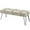 White Floral Floral Rectangle 47" x 19" x 16", variant on DecMode Metal Floral Bench with Metal Hairpin Legs, White