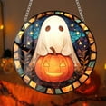 thumbnail image 4 of Halloween Stained Glass Suncatcher, Cute Ghost Pumpkin Window Hanging Decoration, Acrylic Window Hanging Fall Ornaments, for Kitchen Room Garden Office Halloween Decor Housewarming Gift Supplies, 4 of 6