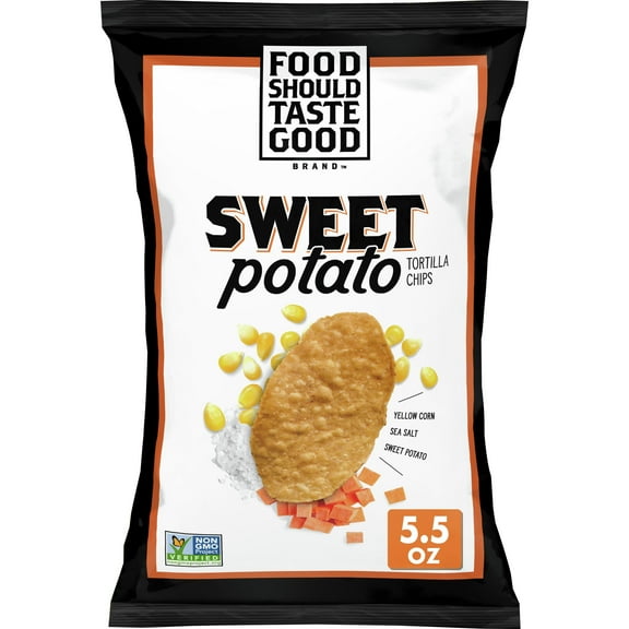 Food Should Taste Good Tortilla Chips, Sweet Potato, Gluten Free, 5.5 oz