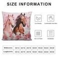 thumbnail image 5 of Leisuo Just A Girl Who Loves Horses Pink Pillow Cover, Horse Gifts for Girls white, 5 of 5