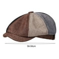 thumbnail image 6 of Men Newsboy Hat Spring Autumn Retro Beret Hat Octagonal Cap English Style Street Cap Warm Cold Weather Headwear Women Painter Hat for Hiking Traveling Shopping, 6 of 8