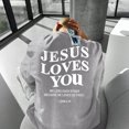 thumbnail image 5 of chencehns Christian Jesus Loves You Shirts for Men Religious Oversized Graphic Tees Jesus Faith Acid Wash T Shirt God Top, 5 of 10