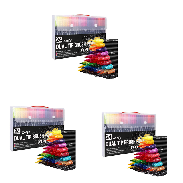 Colouring Pens 72 Colours Dual Brush Pens Felt Tip Pens Art Markers Drawing, Painting, Calligraphy, Colouring Books
