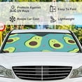 thumbnail image 4 of GZHJMY Car Front Windshield Sunshade UV Heat Protection, Foldable Auto Windshield Sun Visor for SUV Sedan Cute Avocado Pattern, Car Sunscreen Blocks UV Rays Heat 51x27.5inch Keep Vehicle Cool, 4 of 5